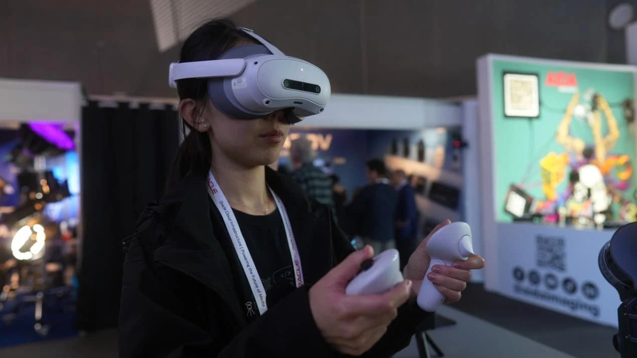 Visitor trying a VR experience