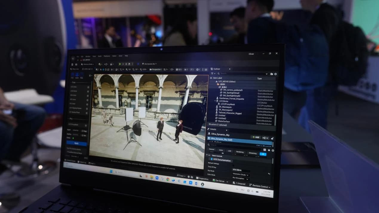 Scene demonstration in Unreal Engine